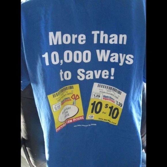 More Than 10k Ways To Save Low Price Tags Medium Blue Kroger Work T- Shirt Tee - Picture 1 of 11